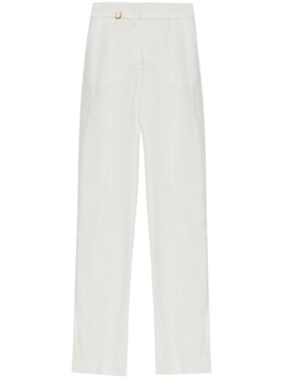 Jacquemus: Белые брюки 