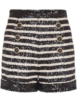 Balmain: Шорты в полоску 