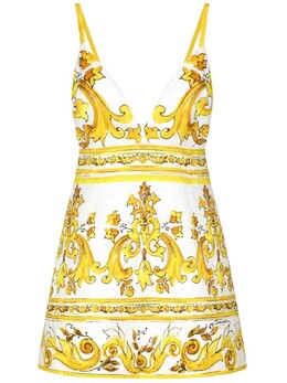 Dolce & Gabbana: Шёлковое платье  Majolica