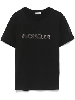 Moncler: Чёрная футболка 