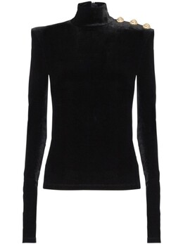 Balmain: Топ с длинным рукавом 