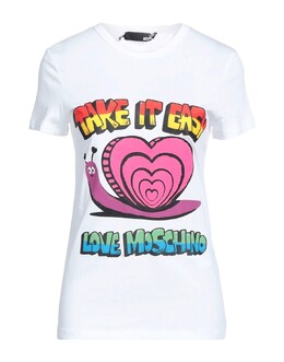 Moschino: Белая футболка 