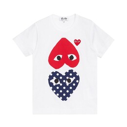 Comme Des Garçons Play: Футболка  Heart в горошек