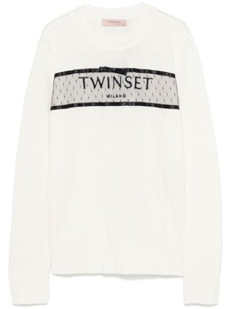TWINSET: Белый свитер 