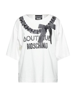 Moschino: Белая футболка 