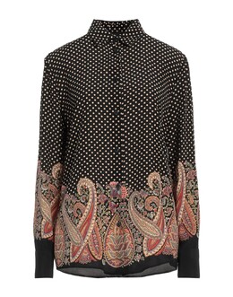 Etro: Чёрная рубашка 