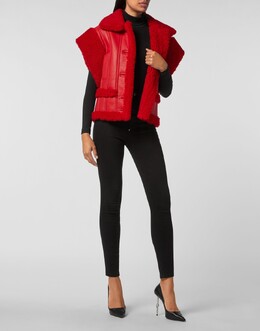 Philipp Plein: Жилет  Gothic Plein из овчины