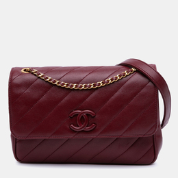 Chanel: Бордовая сумка 