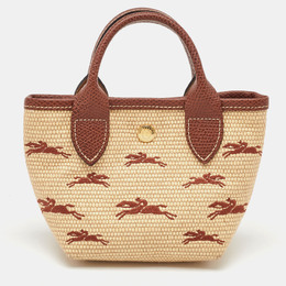 Longchamp: Бежевая сумка 