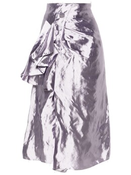 Maison Margiela: Атласная юбка 