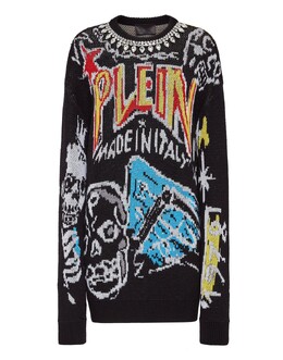 Philipp Plein: Многоцветный свитер  Graffiti