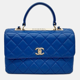 Chanel: Голубая сумка на руку 