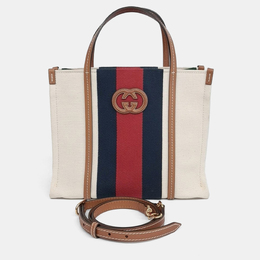 Gucci: Бежевая сумка-шоппер  Interlocking G