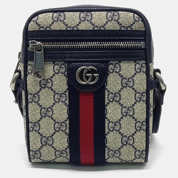 Gucci: Бежевая сумка через плечо  Ophidia GG