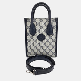 Gucci: Бежевая сумка-шоппер  Interlocking G