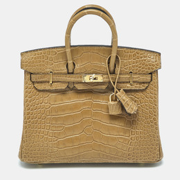 Hermes: Коричневая сумка  Birkin 25