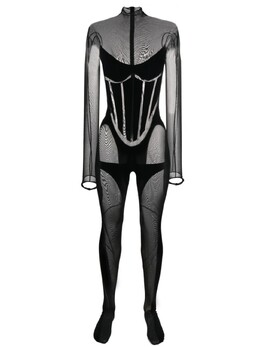 MUGLER: Прозрачный комбинезон 