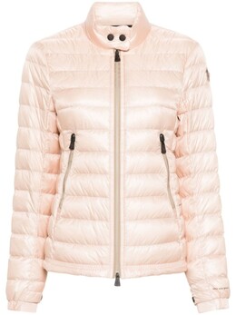 Moncler: Розовый пуховик 