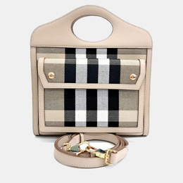 Burberry: Бежевая сумка  Pocket