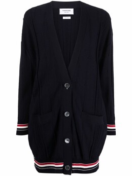 Thom Browne: Синий кардиган  RWB