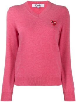 Comme Des Garçons Play: Топ с v-образным вырезом 