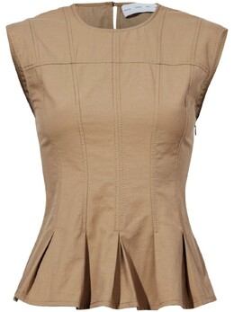Proenza Schouler White Label: Коричневый топ 