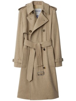 Burberry: Двубортный плащ 