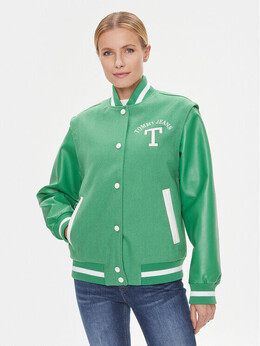 Tommy Jeans: Зелёная куртка 