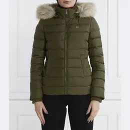 Tommy Hilfiger: Зелёный пуховик 