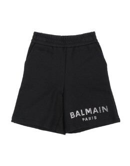 Balmain: Чёрные шорты 