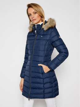 Tommy Jeans: Синий пуховик  Essential