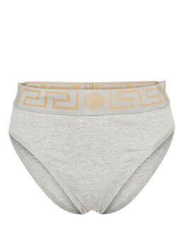 Versace: Серые трусы  Greca