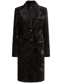 Etro: Бархатное пальто 