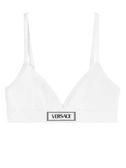 Versace: Белый бюстгальтер 