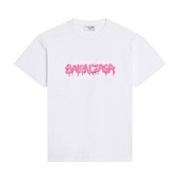 Balenciaga: Белая футболка  Slime
