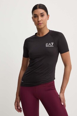 EA7 Emporio Armani: Чёрная футболка 