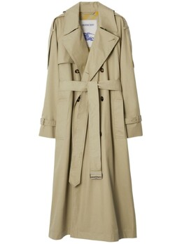 Burberry: Двубортный плащ 