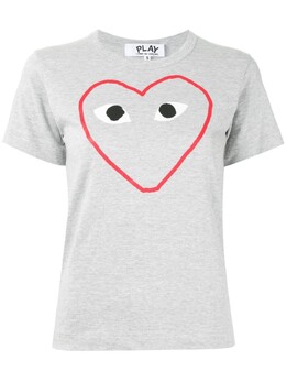 Comme Des Garçons Play: Серая футболка 