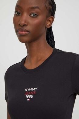 Tommy Jeans: Чёрная футболка 