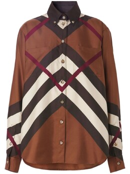 Burberry: Коричневая рубашка 