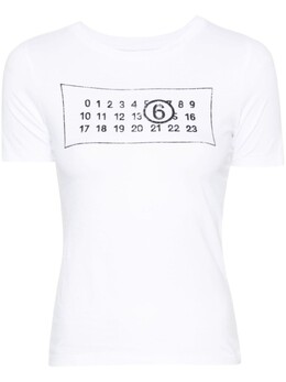 MM6 Maison Margiela: Белая футболка 