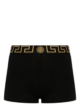 Versace: Чёрные трусы  Greca