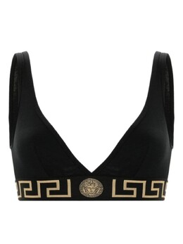 Versace: Чёрный бюстгальтер  Greca