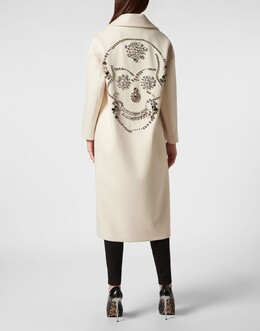 Philipp Plein: Пальто  Skull из шерсти
