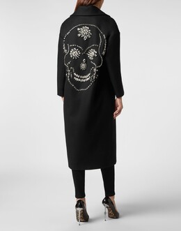 Philipp Plein: Пальто  Skull из шерсти