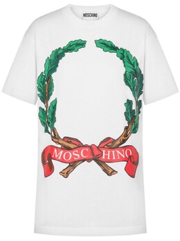 Moschino: Белая футболка 