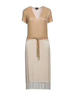 Elisabetta Franchi: Бежевое платье 