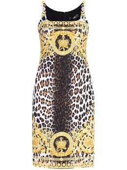 Versace: Платье с принтом 