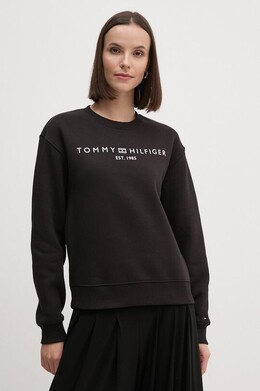 Tommy Hilfiger: Чёрная толстовка 
