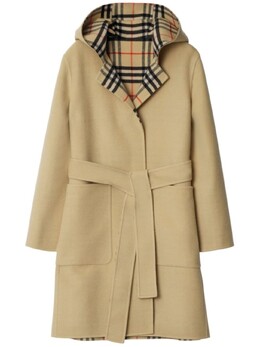 Burberry: Пальто  Vintage Check из шерсти